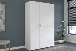 Kleiderschrank Salvador 3 Türen und 2 Schubladen - weiß