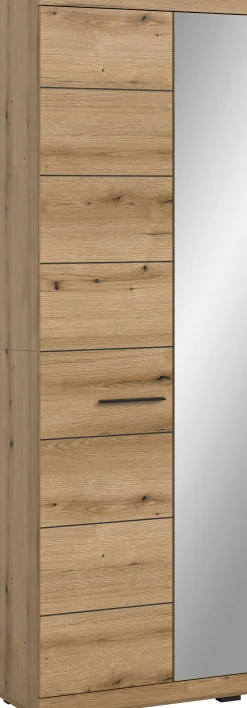 Kleiderschrank Scout Xonox - Evoke Oak, 62x197x37 cm, mit Spiegel