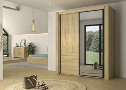 Kleiderschrank Sofia | 192 x 63 x 220 cm | Gold Oak Design