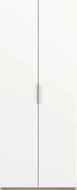 Kleiderschrank Spectre 80cm - matt weiß/Eiche
