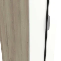 Kleiderschrank Spectre 80cm - matt weiß/Eiche
