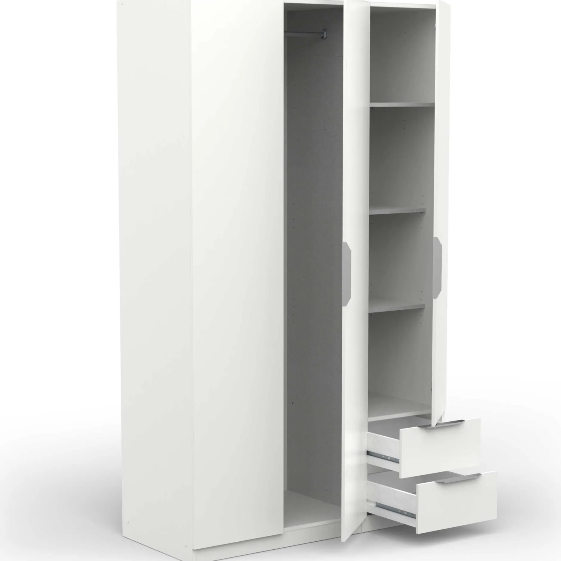 Kleiderschrank Spectre 120cm - matt weiß