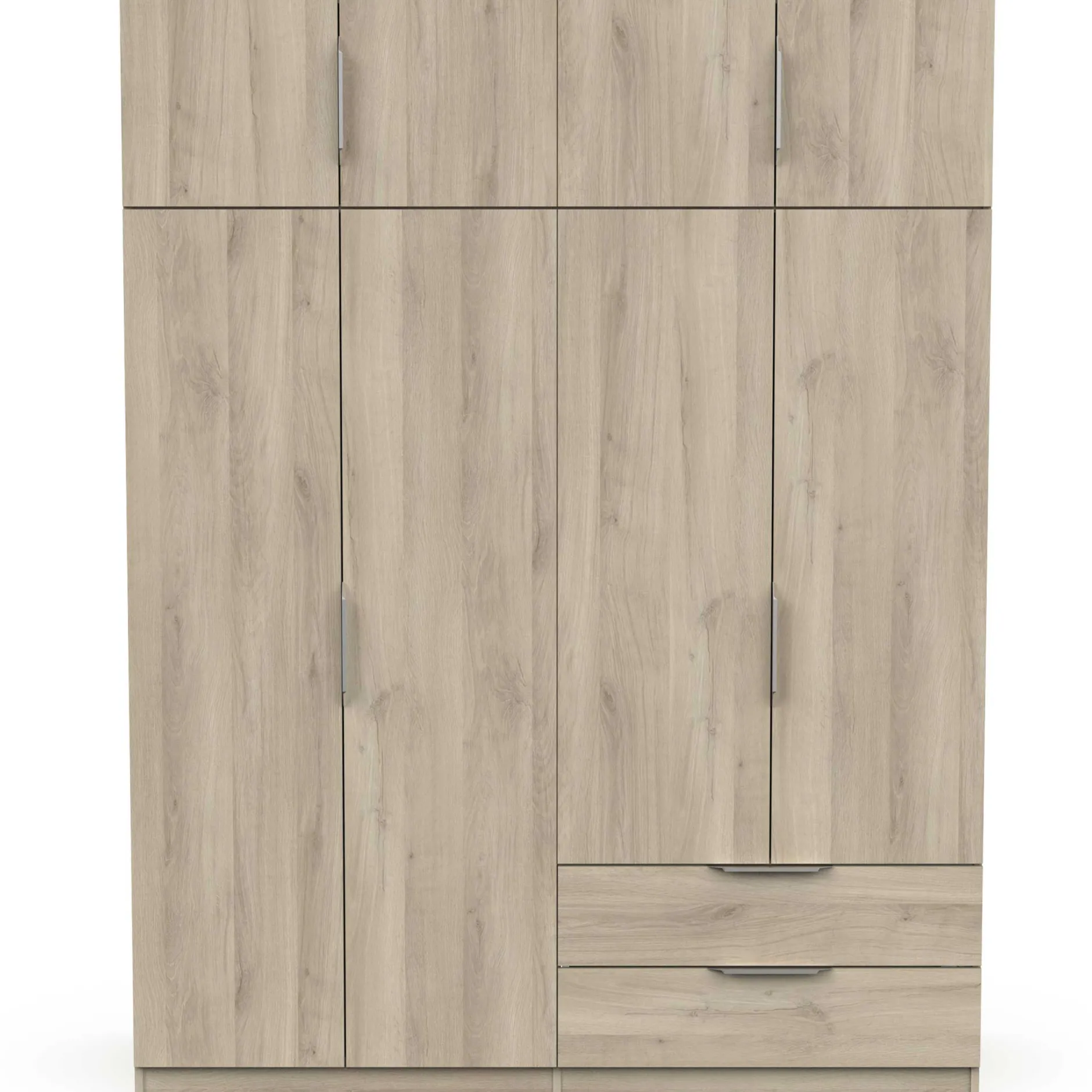 Kleiderschrank Spectre 157cm 8 Türen und 2 Schubladen - Eiche Dekor