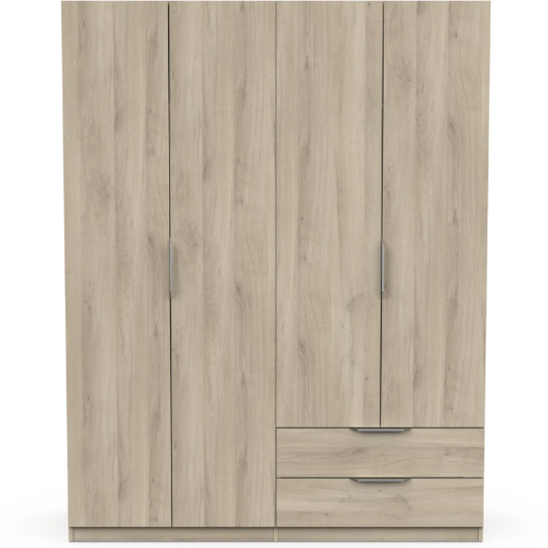 Kleiderschrank Spectre 157cm 4 Türen und 2 Schubladen - Eiche