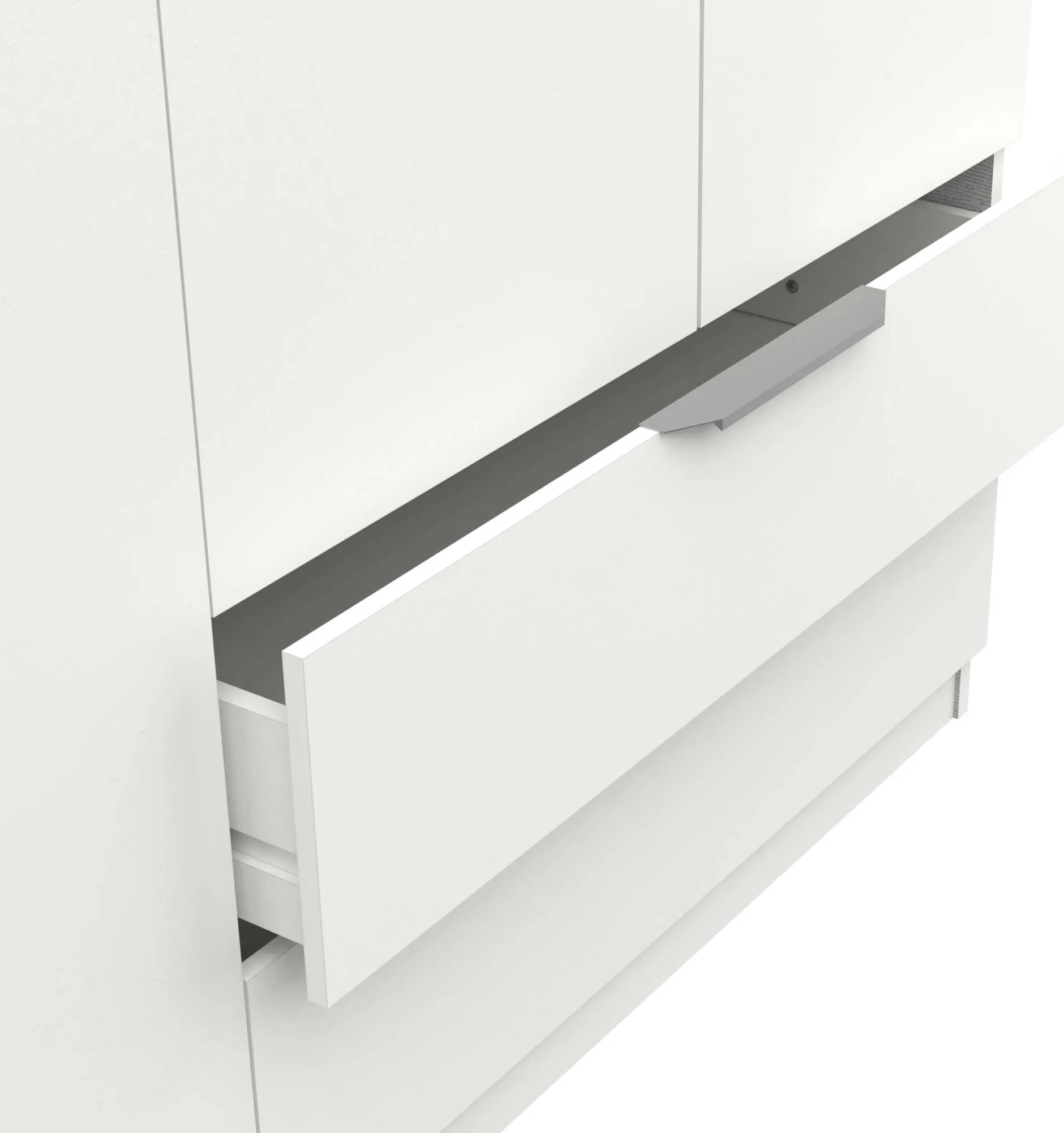 Kleiderschrank Spectre 157cm 8 Türen und 2 Schubladen - matt weiß