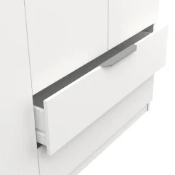 Kleiderschrank Spectre 157cm 4 Türen und 2 Schubladen - matt weiß