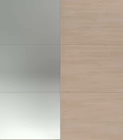 Kleiderschrank Swings - 178x59x203cm - mit Spiegel - 2 Türen - Eichendekor