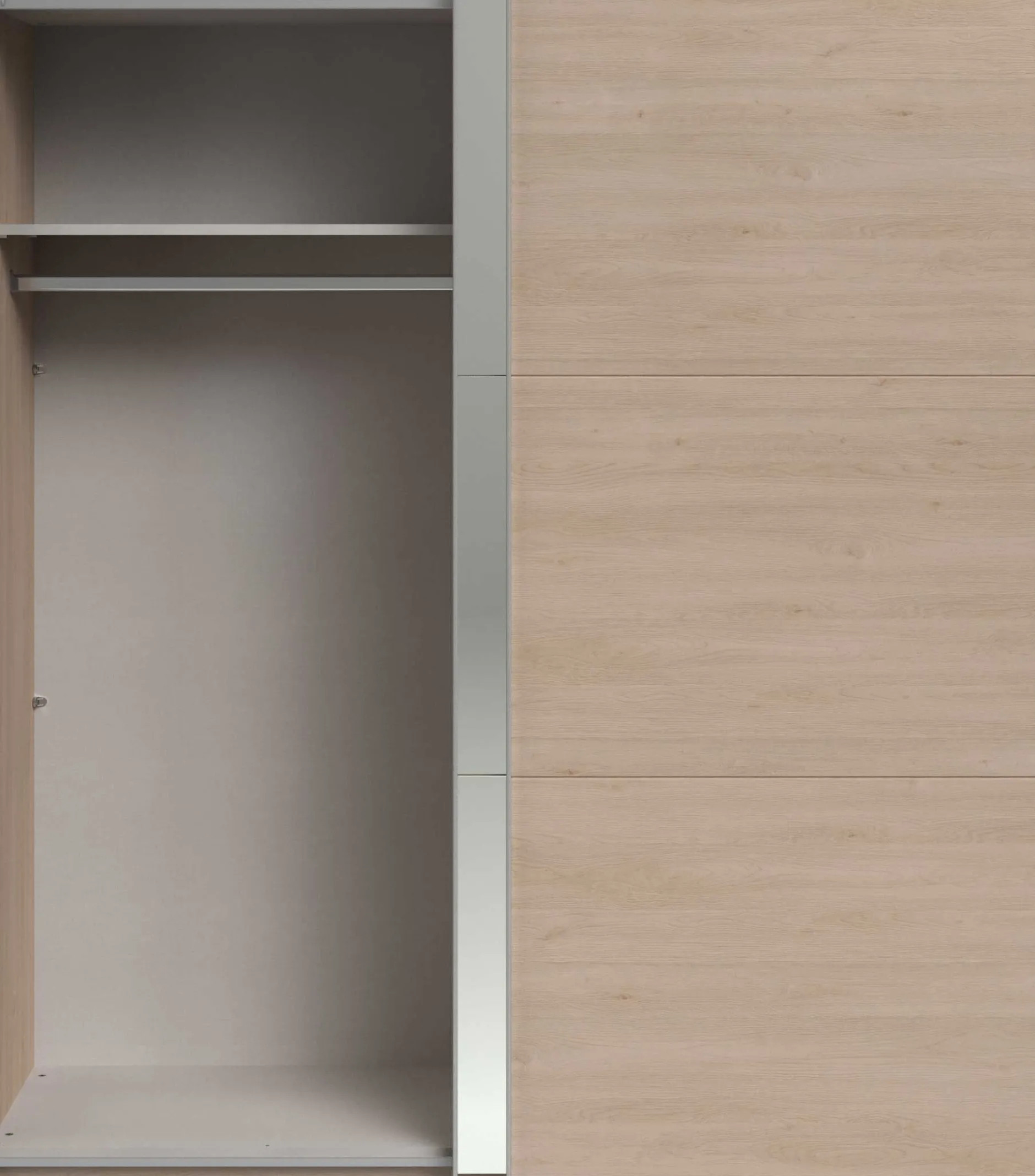 Kleiderschrank Swings - 178x59x203cm - mit Spiegel - 2 Türen - Eichendekor