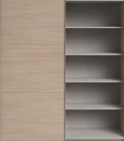 Kleiderschrank Swings - 178x59x203cm - mit Spiegel - 2 Türen - Eichendekor