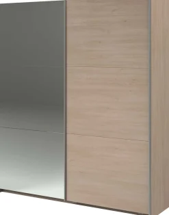Kleiderschrank Swings - 178x59x203cm - mit Spiegel - 2 Türen - Eichendekor