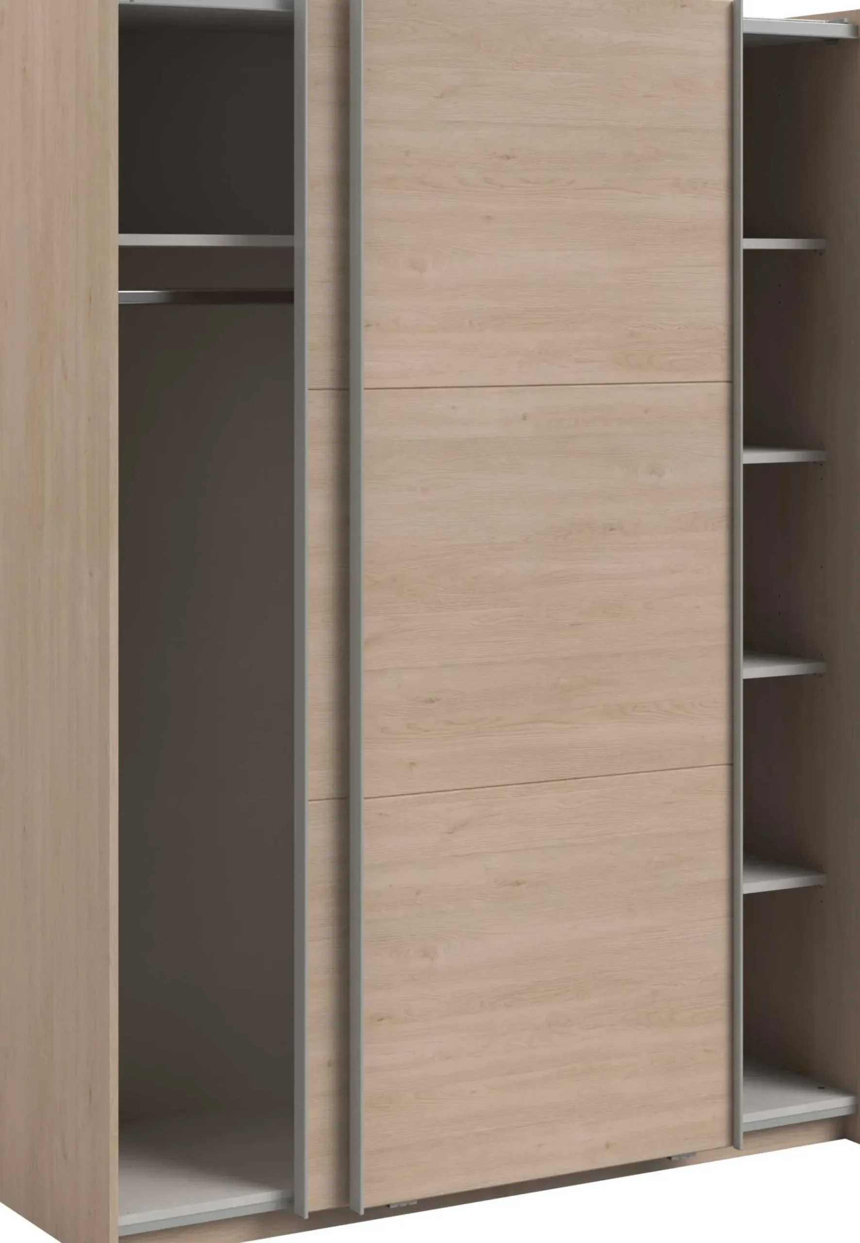 Kleiderschrank Swings - 148x59x203cm - mit Spiegel - 2 Türen - Eichendekor