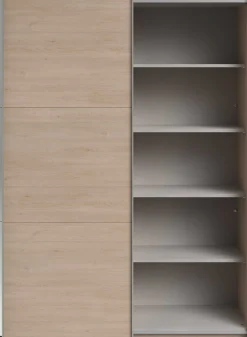 Kleiderschrank Swings - 148x59x203cm - mit Spiegel - 2 Türen - Eichendekor