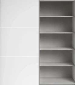 Kleiderschrank Swings - 178x59x203cm - 2 Türen - weiß