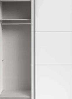 Kleiderschrank Swings - 148x59x203cm - 2 Türen - weiß