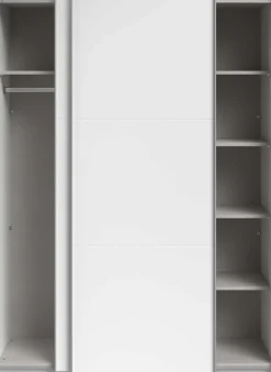 Kleiderschrank Swings - 148x59x203cm - 2 Türen - weiß