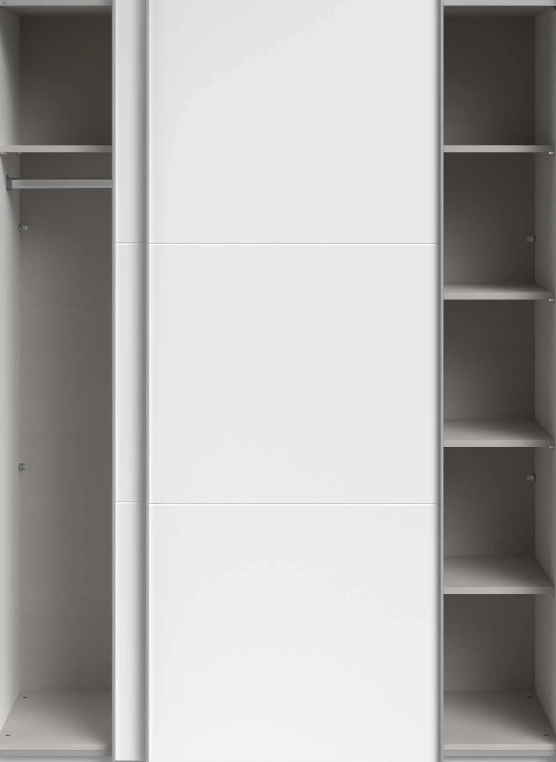 Kleiderschrank Swings - 148x59x203cm - 2 Türen - weiß