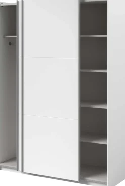 Kleiderschrank Swings - 148x59x203cm - 2 Türen - weiß