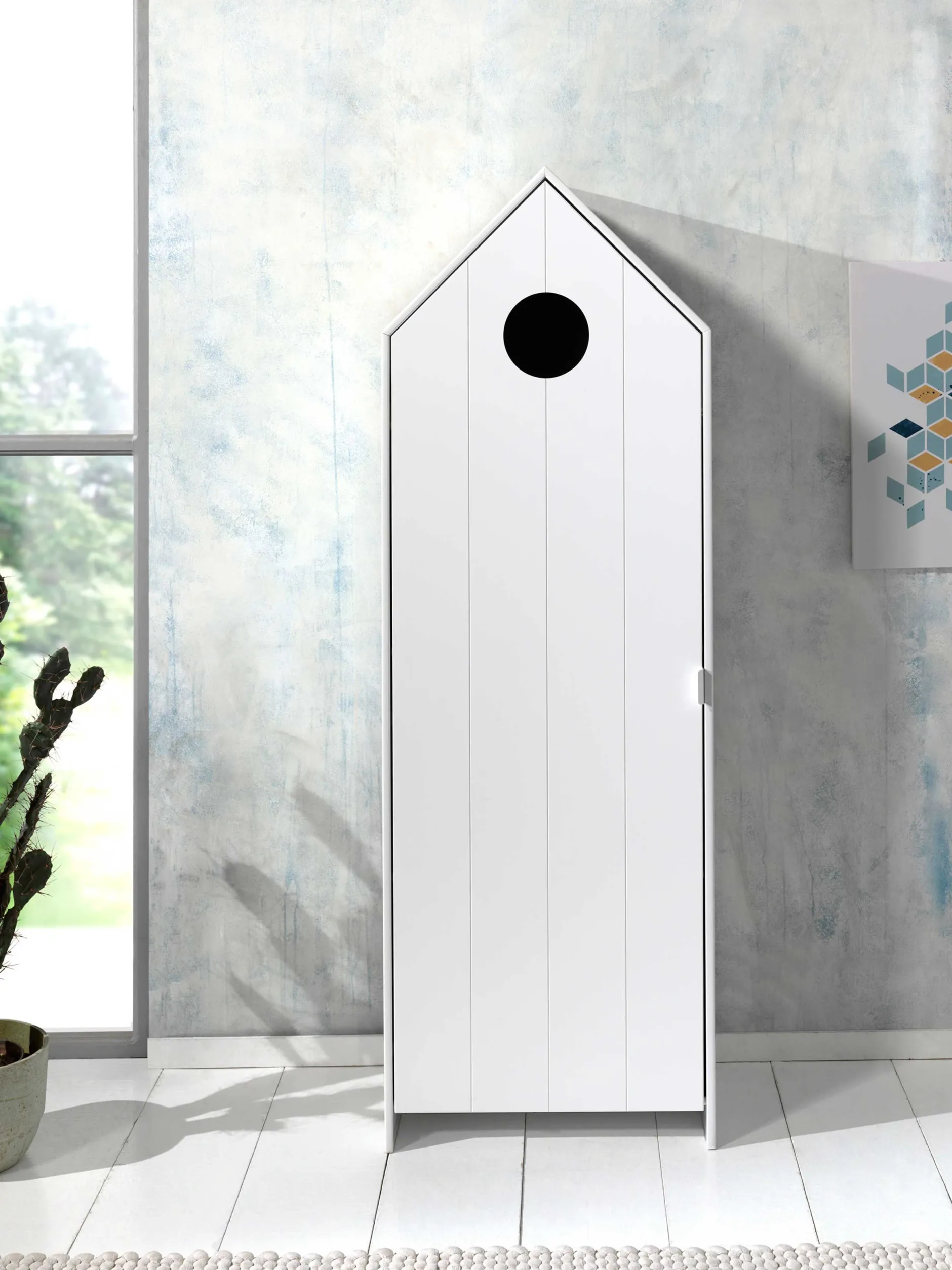 Kleiderschrank 2-teilig Casami - 115x37x172 cm - Weiß