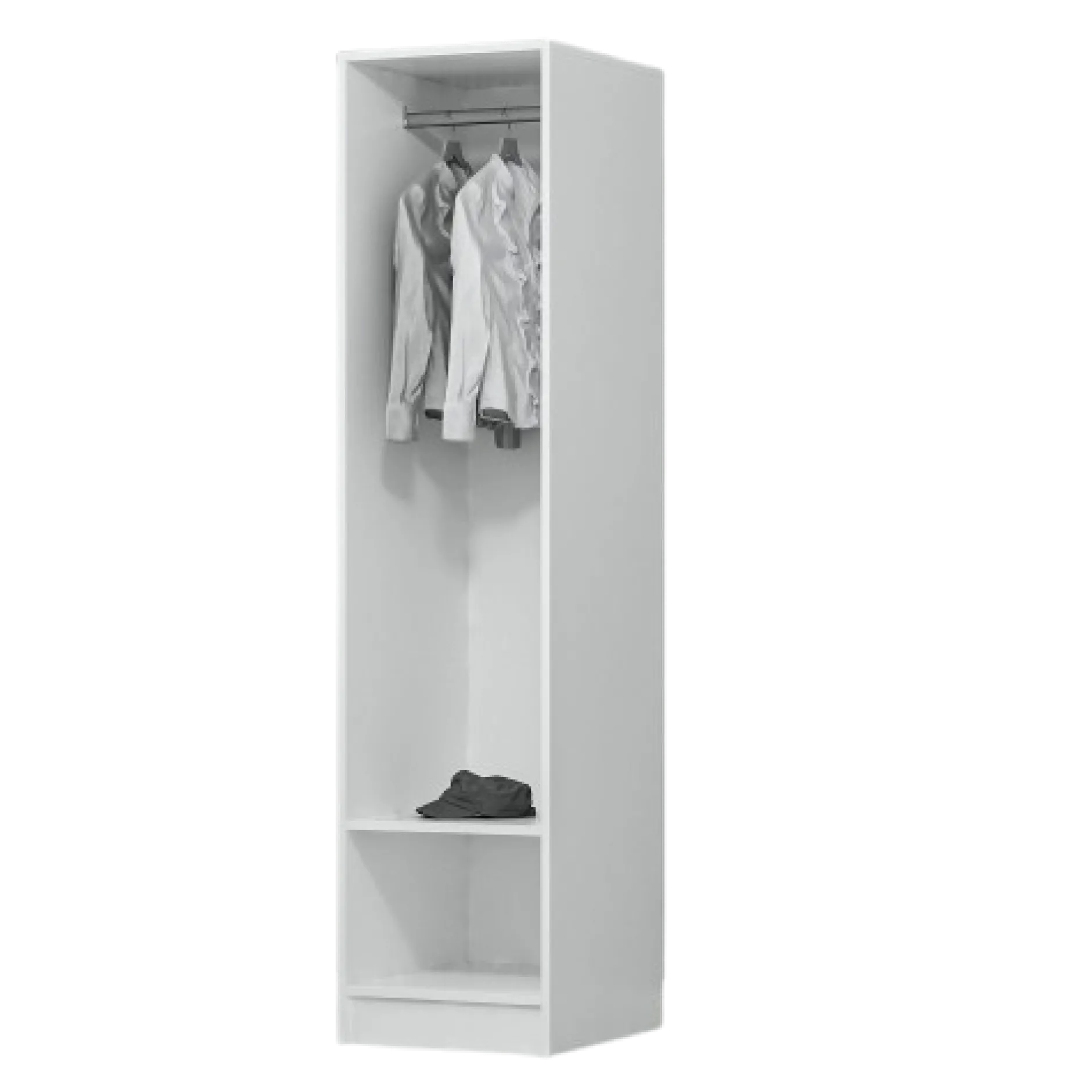 Kleiderschrank Woody Fashion | 45 x 52 x 190 cm | Scharniertür nicht enthalten