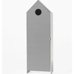 2 Kleiderschränke Bücherregal Casami - rosa/weiß/grau