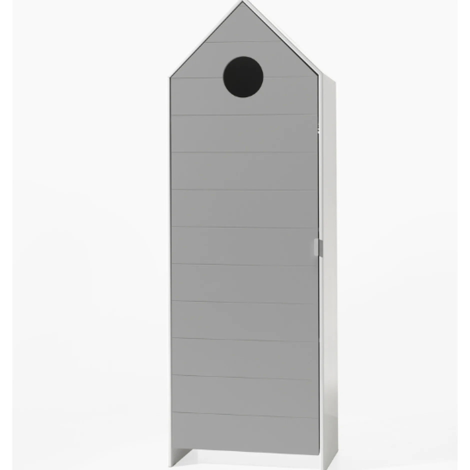 2 Kleiderschränke Bücherregal Casami - rosa/weiß/grau