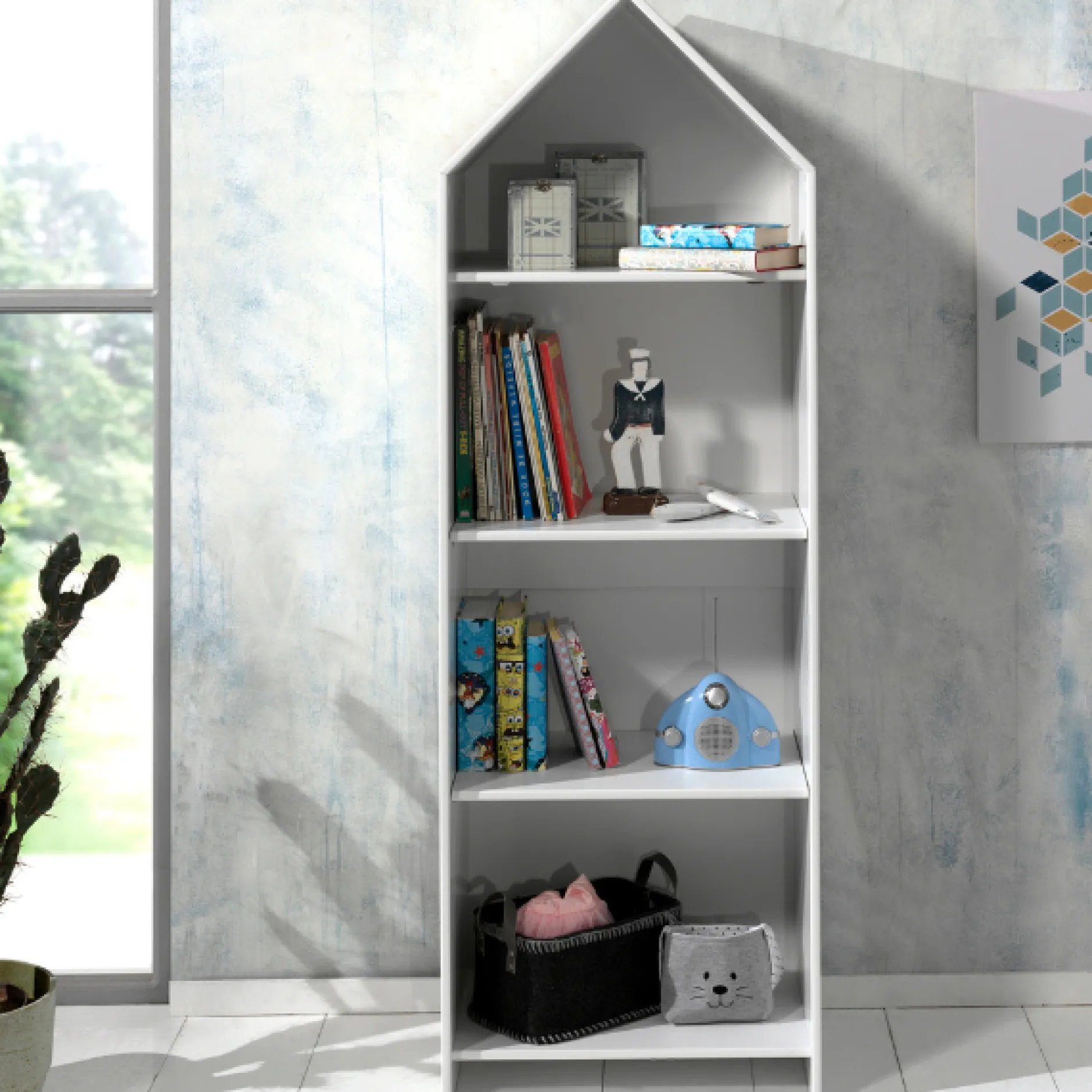 2 Kleiderschränke Bücherregal Casami - mintgrün/weiß/grau