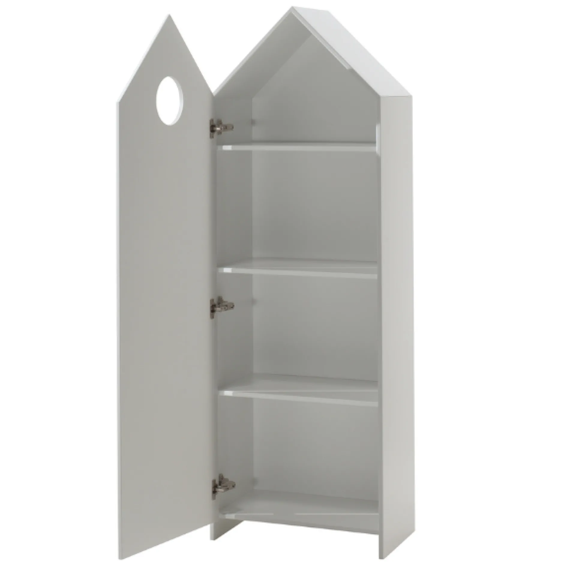 2 Kleiderschränke Bücherregal Casami - weiß