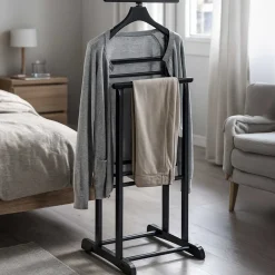 Kleiderständer mit Hosenbügel | Schwarzes Design