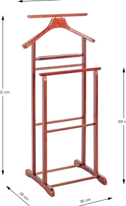 Kleiderständer mit Hosenbügel | Kirschholzdesign