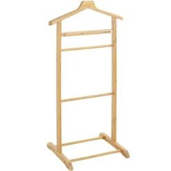 Kleiderständer mit Hosenbügel | Bambusdesign | 10 kg Belastbarkeit