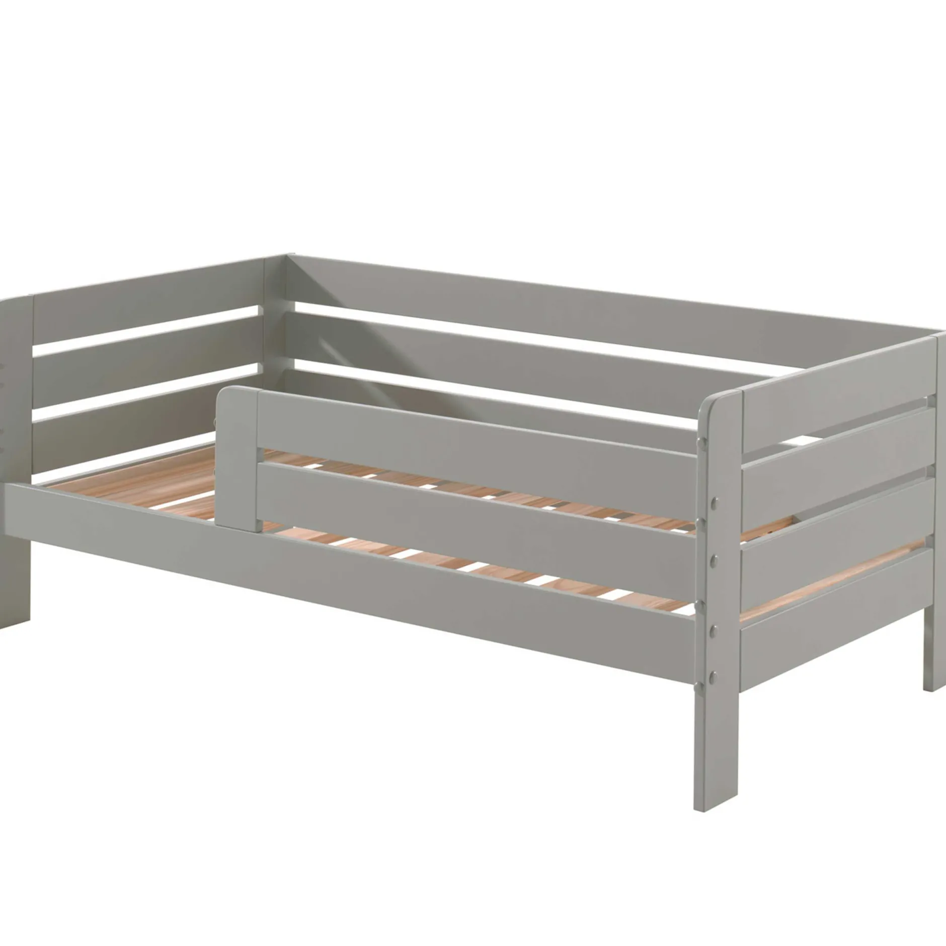 Kleinkindbett Anastasia mit Bettkasten 70 x 140cm Kiefer - grau