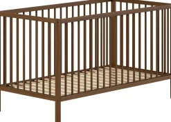 Kleinkinderbett Dino 70x140cm - verstellbar - Buche - Farbe Walnuss