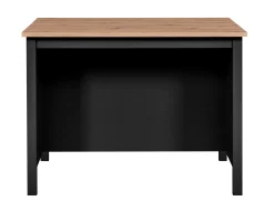 Kochinsel Julina | Platte aus Eichenholz | 124 x 75 x 91,5 cm | Schwarz