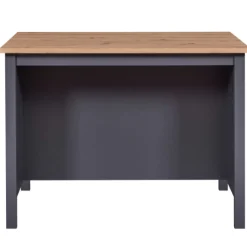 Kochinsel Nellina | Arbeitsplatte aus Eichenholz | 124 x 75 x 91,5 cm | Farbe: Anthrazit