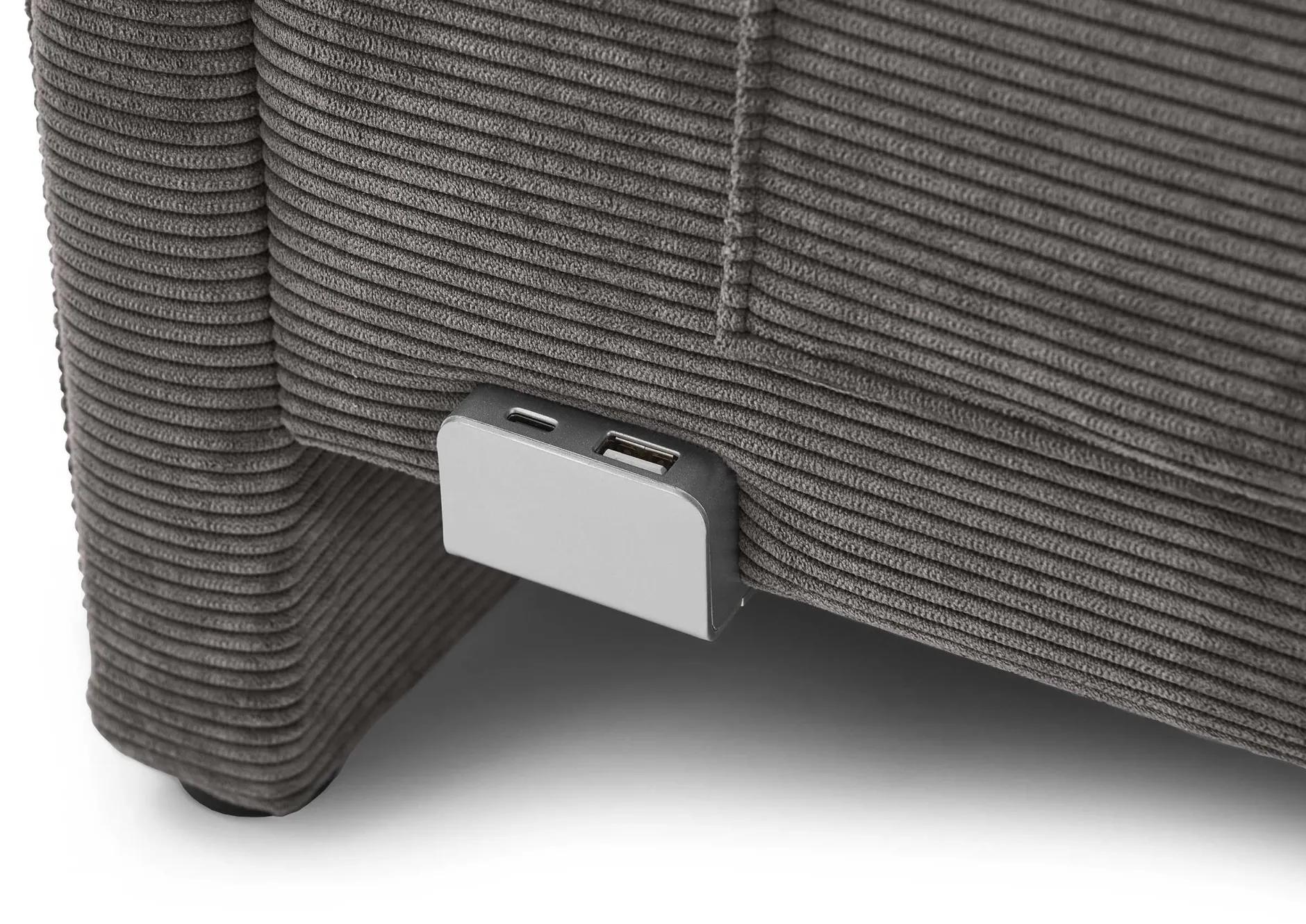 Kofferbett Cool | Mit Rückenlehne | 90 x 200 cm | Anthrazit Design