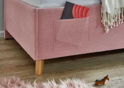 Kofferbett Cool | Mit Rückenlehne | 90 x 200 cm | Rosa Design