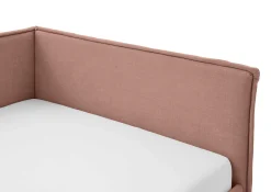 Kofferbett Ollie | Mit Rückenlehne | 140 x 200 cm | Rosa Design
