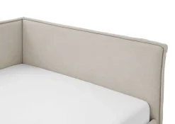 Kofferbett Ollie | Mit Rückenlehne | 90 x 200 cm | Beige Design