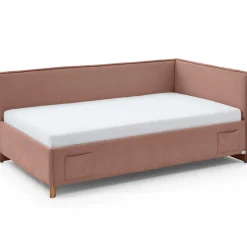 Kofferbett Ollie | Mit Rückenlehne | 90 x 200 cm | Rosa Design