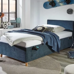 Kofferbett Ollie | 140 x 200 cm | Design Blau