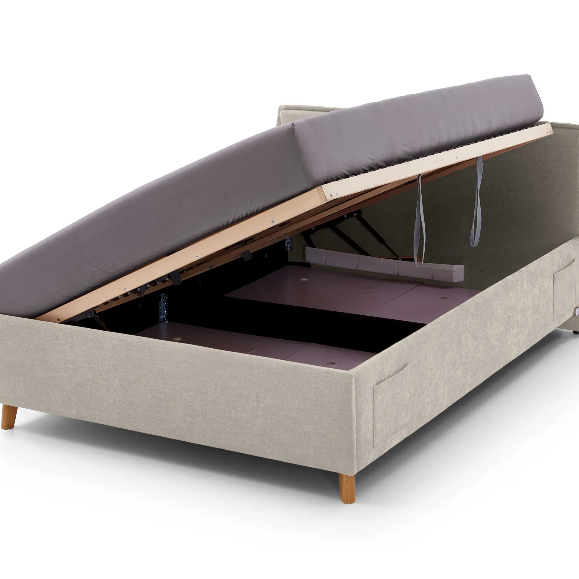 Kofferbett Ollie | 90 x 200 cm | Design Beige