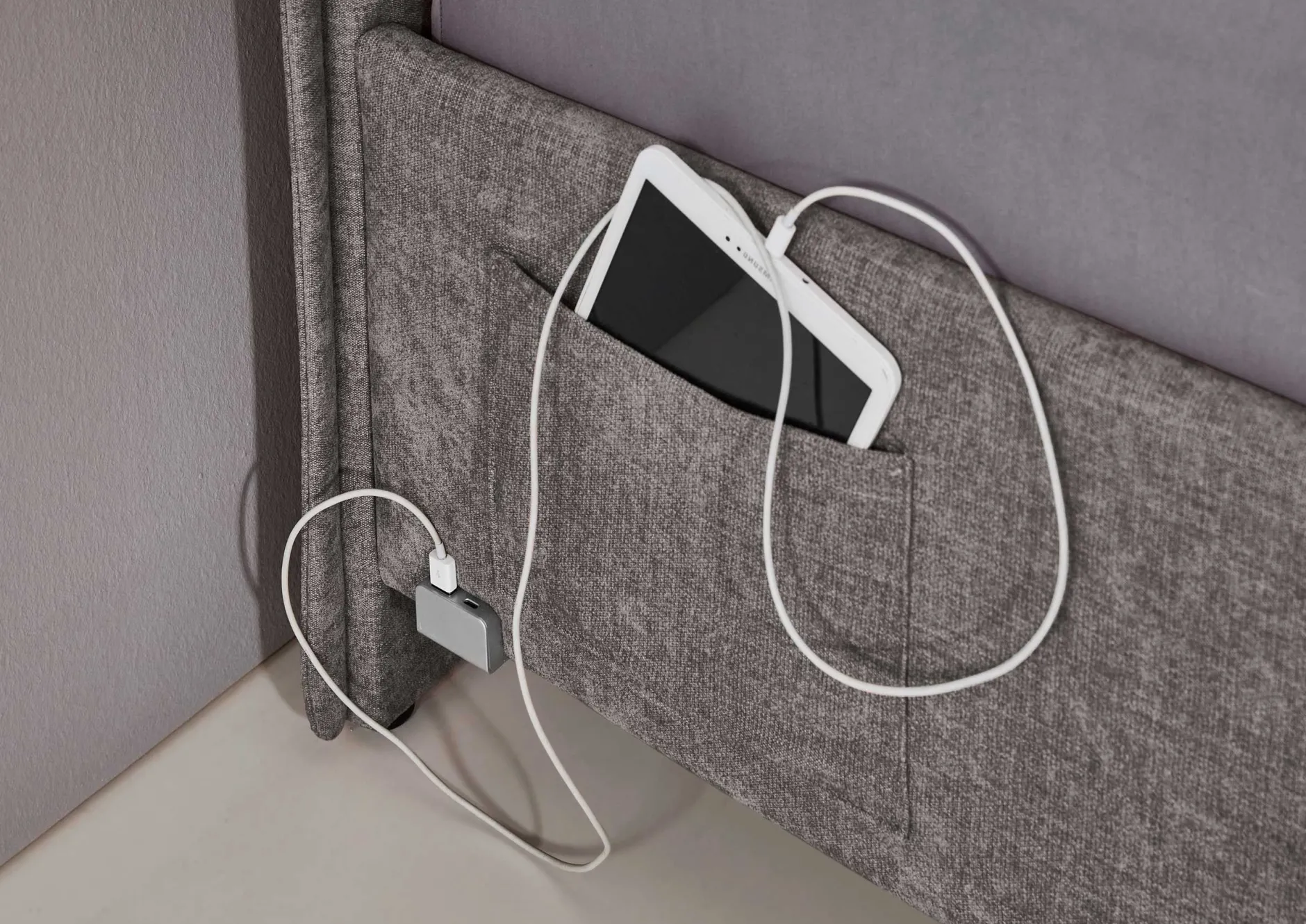 Kofferbett Ollie | 90 x 200 cm | Design Grau