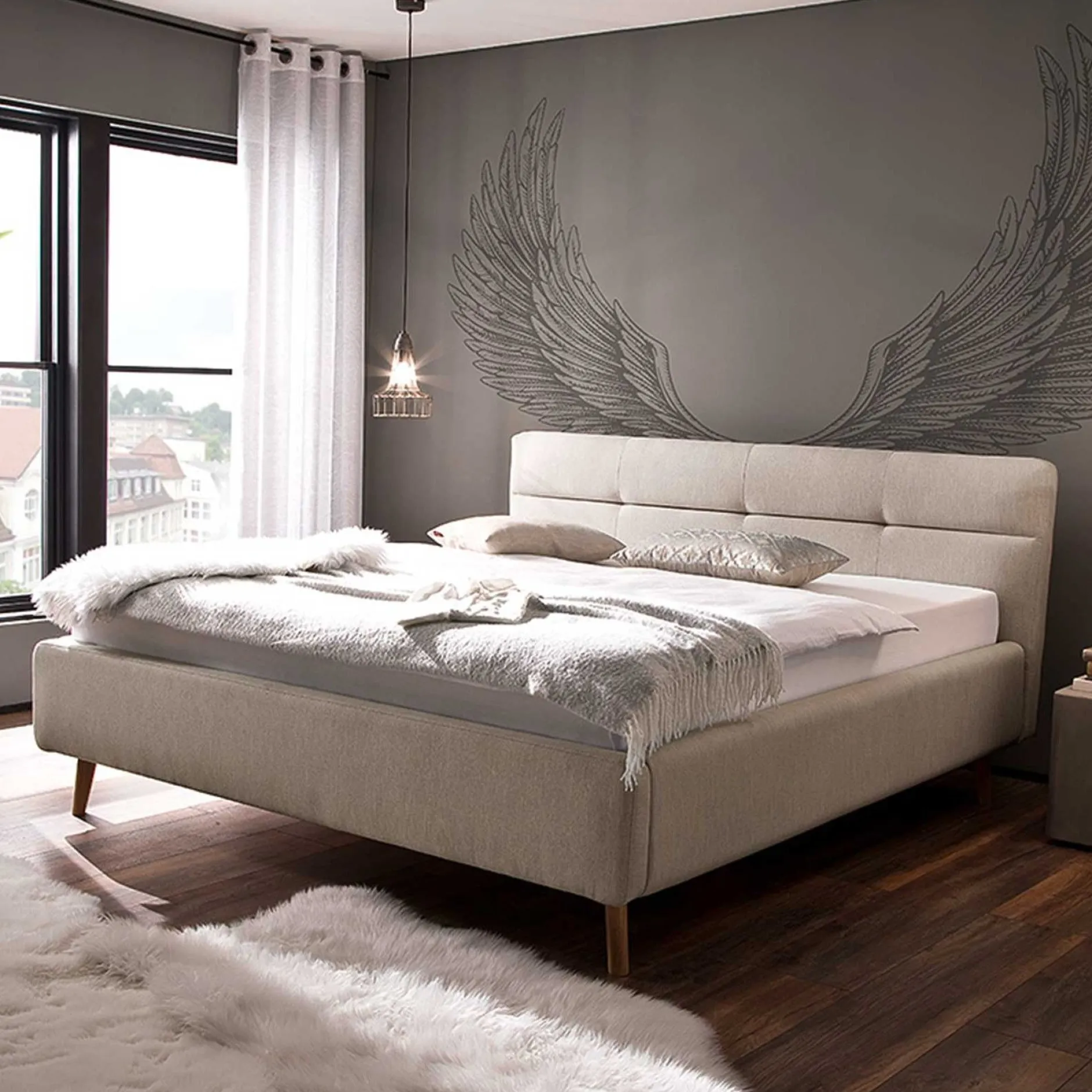 Kofferraumbett Lode 180x200 - beige