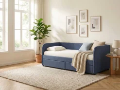Kojenbett Spector - 90 x 200 cm - Mit Schubladen - Blau