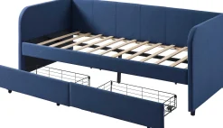 Kojenbett Spector - 90 x 200 cm - Mit Schubladen - Blau