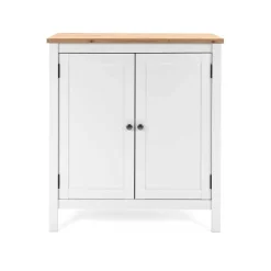 Kommode Berge 80cm 2 Türen - weiß/Eiche