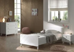 Kommode Billy 100x57x89cm 3 Schubladen - weiß/gold