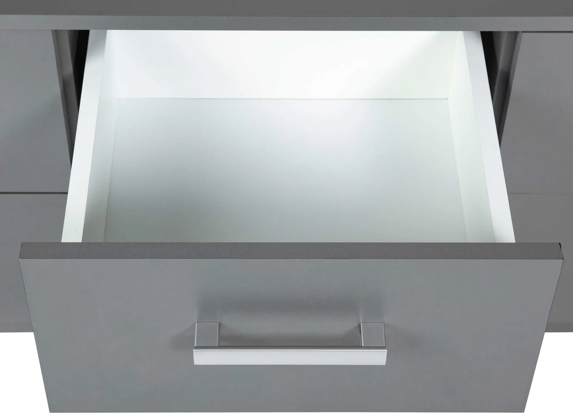 Kommode Eden 122cm 6 Schubladen - graphitgrau