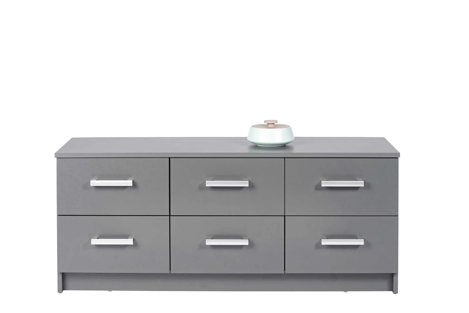 Kommode Eden 122cm 6 Schubladen - graphitgrau