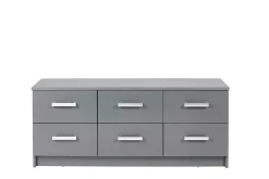 Kommode Eden 122cm 6 Schubladen - graphitgrau
